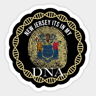 New Jersey Its In My DNA - New Jerseyan Flag - Gift for New Jerseyan From New Jersey Sticker